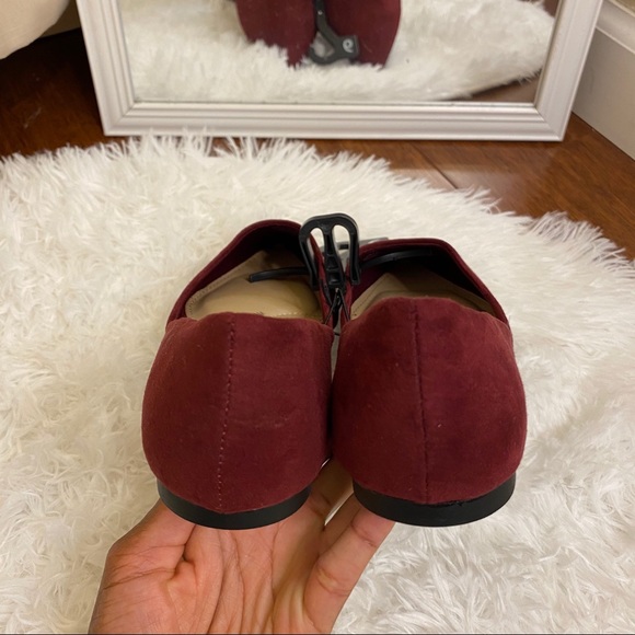 Time And Tru Maroon Pointed Toe Ballet Flats 6 - Picture 11 of 12